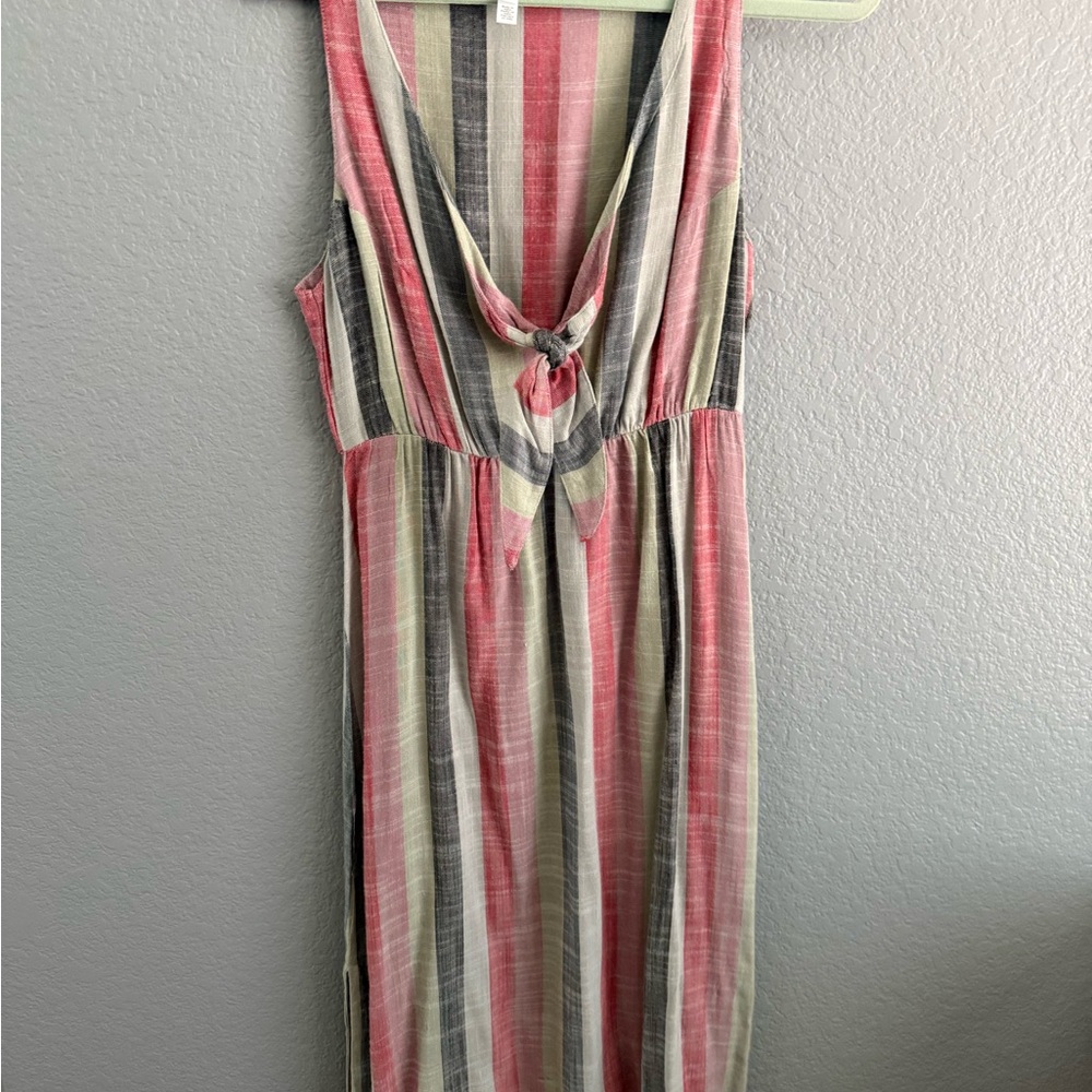 RVCA Multi-colored Striped Maxi Dress
